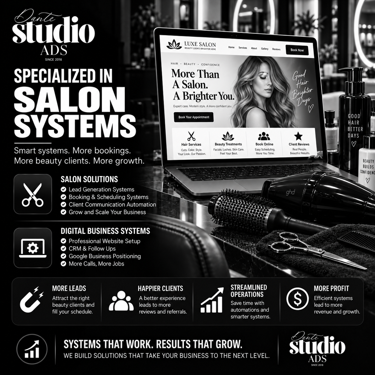 Dante Studio ADS specialized business system showcase 14
